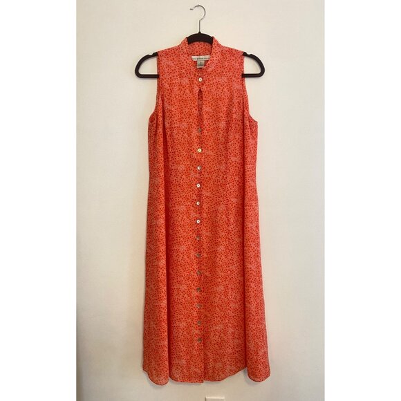 Vintage 90’s David Warren New York Sleeveless Button-Down Maxi Dress Size 14 - Picture 1 of 5